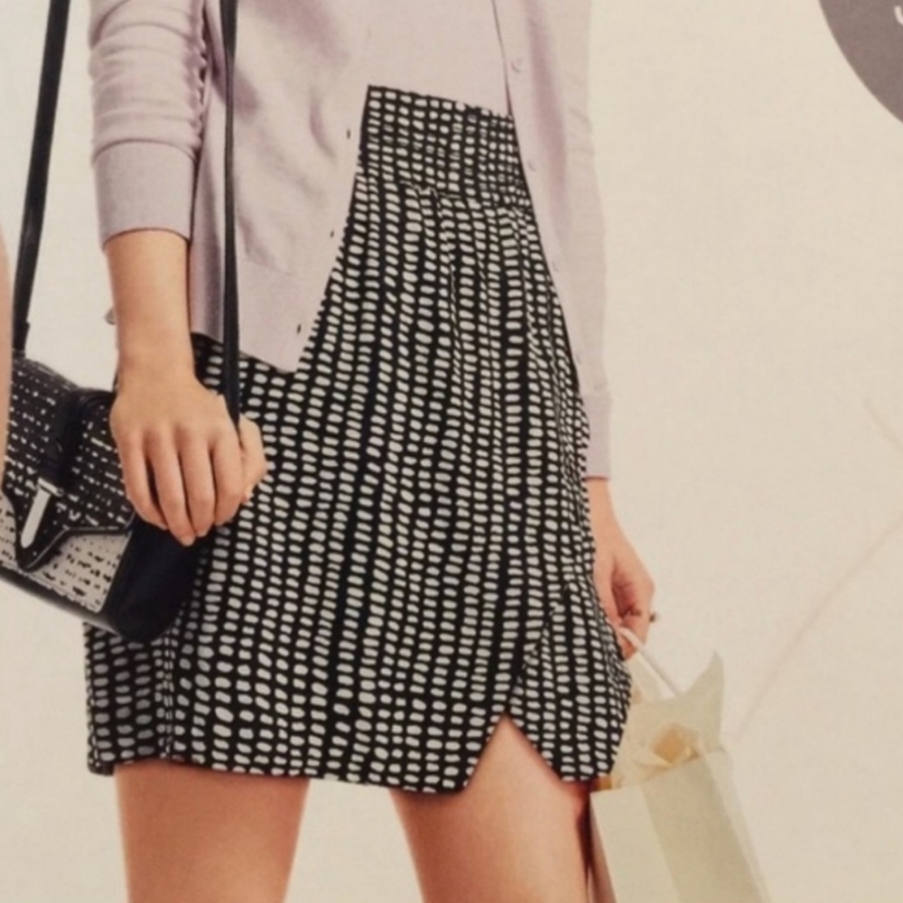 CAbi Reversible Faux Wrap Skirt Size Small